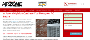 website design for air conditioning companies